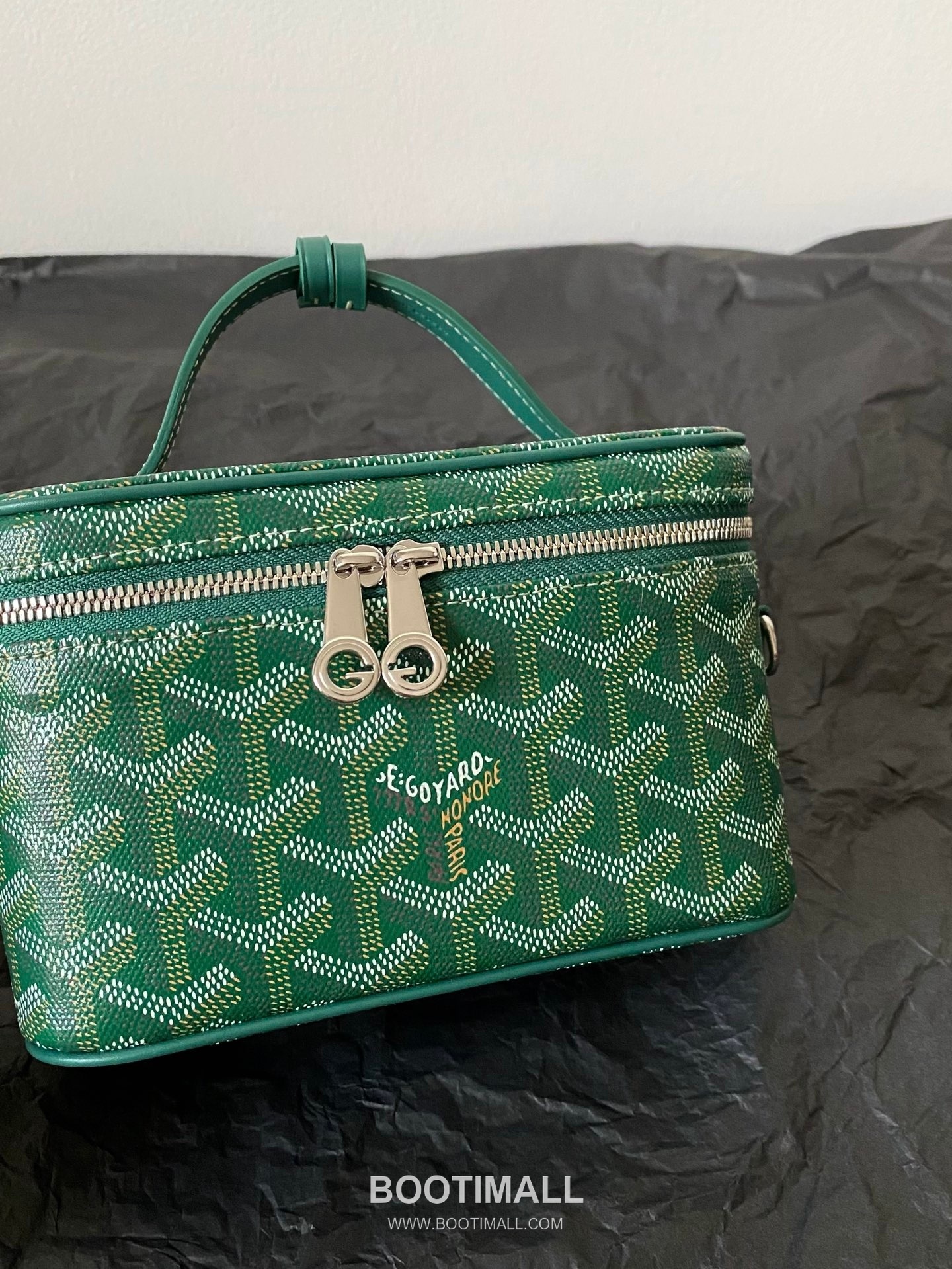 Goyard Muse Mini Goyardine Canvas Leather Trim Box Crossbody Bag with Top Handle Detail 고야드 뮤즈 미니 고야딘 캔버스 블랙 크로스 탑핸들 박스백 2047m 16cm 5