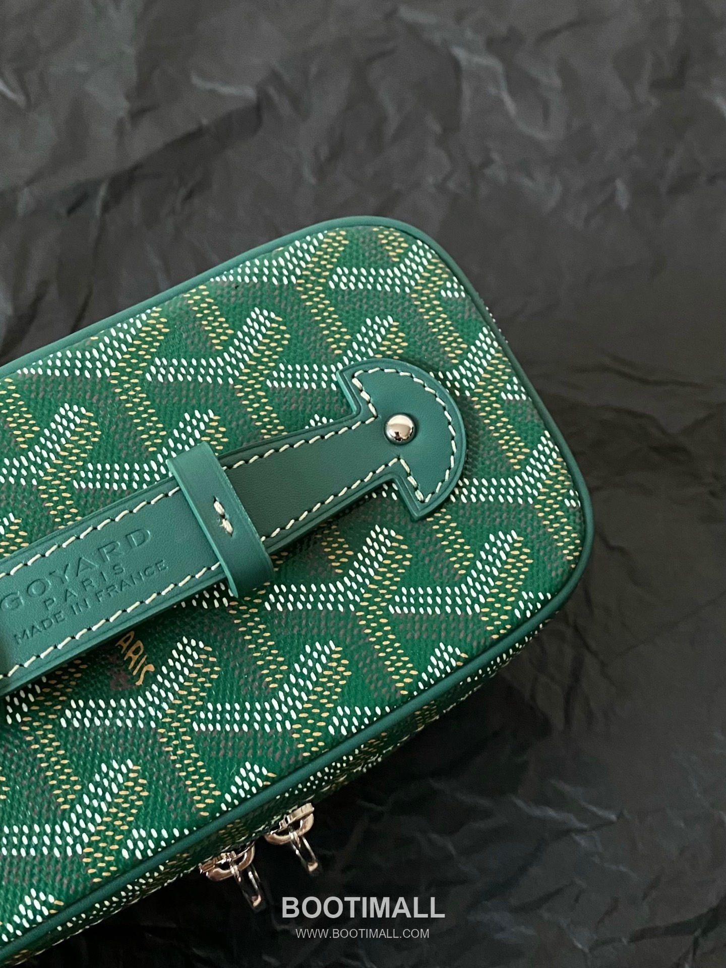 Goyard Muse Mini Goyardine Canvas Leather Trim Box Crossbody Bag with Top Handle Detail 고야드 뮤즈 미니 고야딘 캔버스 블랙 크로스 탑핸들 박스백 2047m 16cm 6