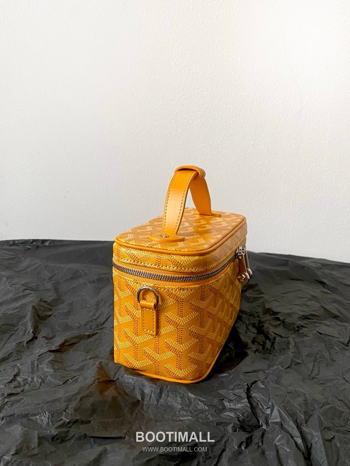 Goyard Muse Mini Goyardine Canvas Leather Trim Box Crossbody Bag with Top Handle Detail 고야드 뮤즈 미니 고야딘 캔버스 블랙 크로스 탑핸들 박스백 2047m 16cm 3