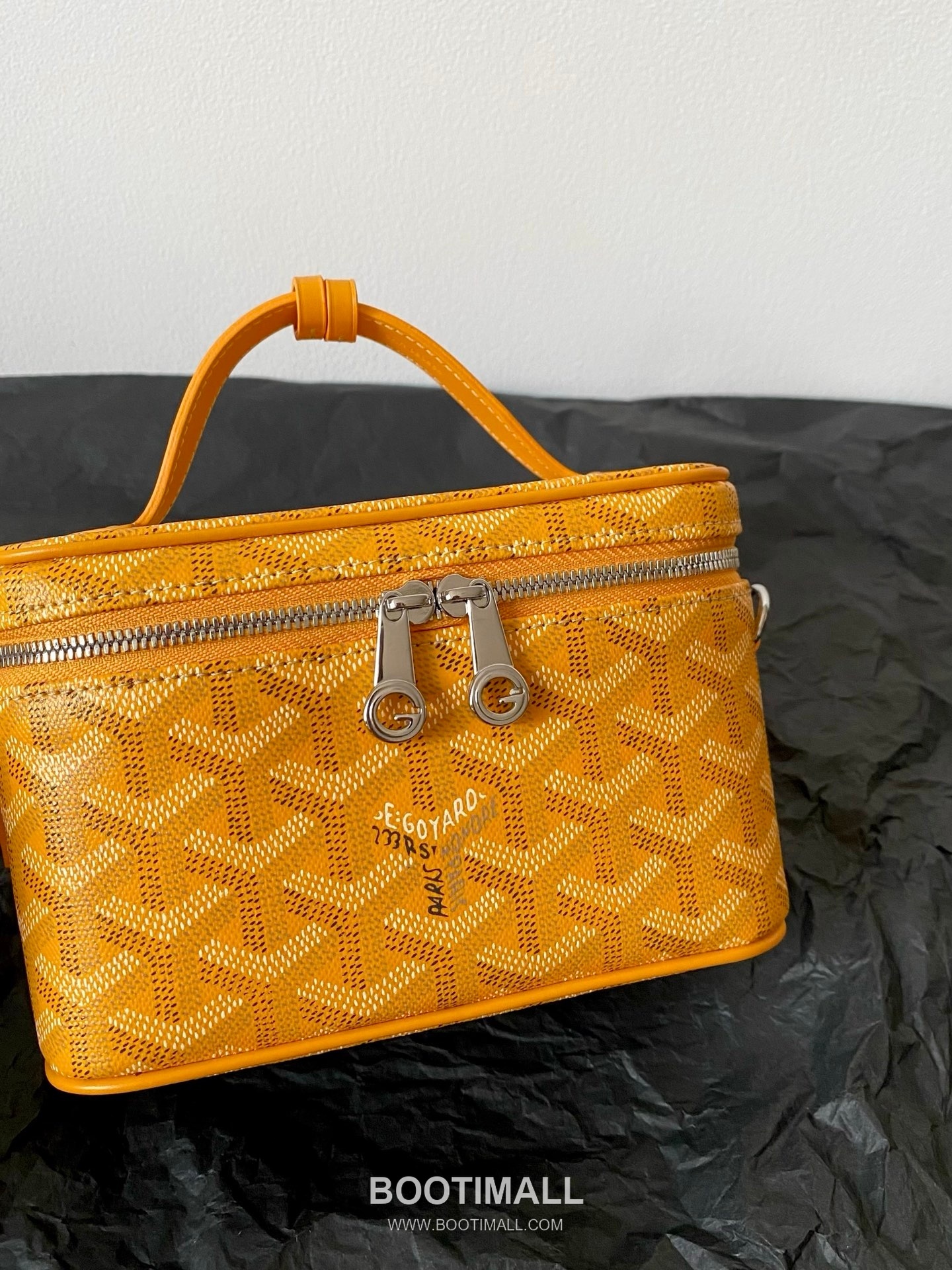 Goyard Muse Mini Goyardine Canvas Leather Trim Box Crossbody Bag with Top Handle Detail 고야드 뮤즈 미니 고야딘 캔버스 블랙 크로스 탑핸들 박스백 2047m 16cm 5