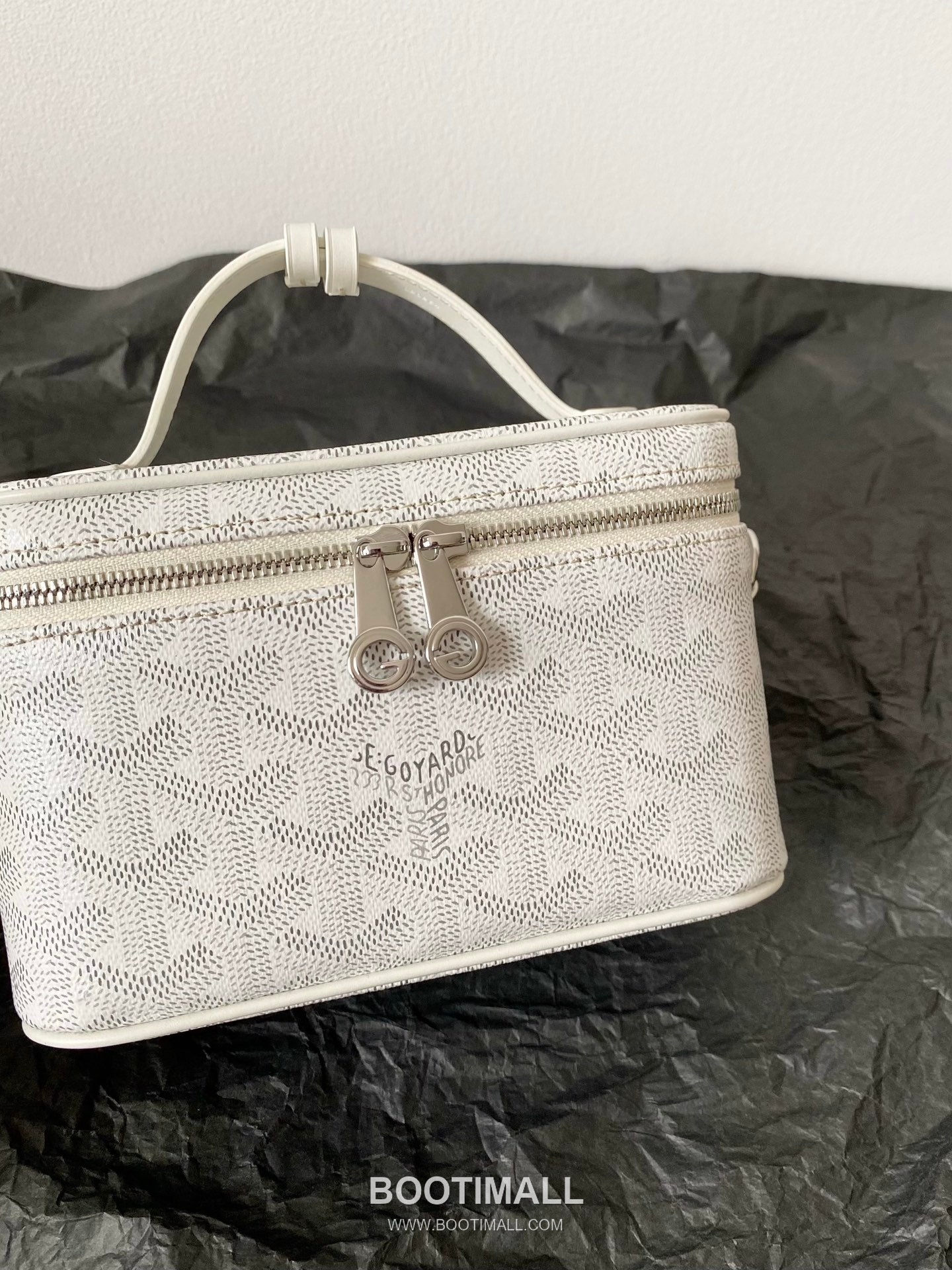 Goyard Muse Mini Goyardine Canvas Leather Trim Box Crossbody Bag with Top Handle Detail 고야드 뮤즈 미니 고야딘 캔버스 블랙 크로스 탑핸들 박스백 2047m 16cm 5