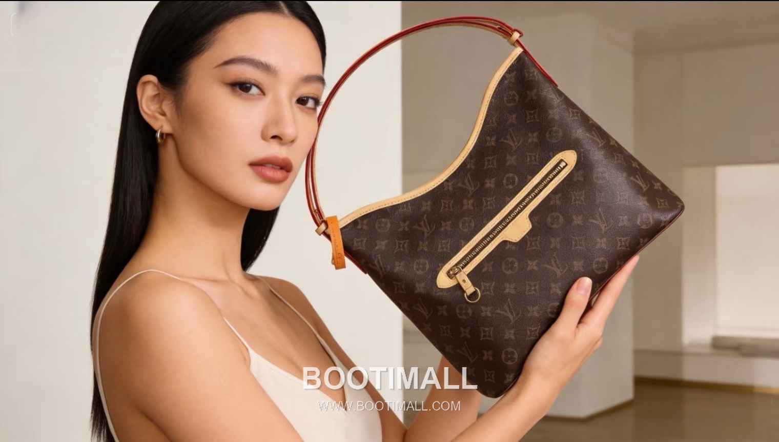 Louis Vuitton Lineup Monogram Canvas Leather Trim Shoulder Crossbody Bag with Front Pocket Strap 루이비통 라인업 모노그램 캔버스 레더트림 블랙 숄더 크로스백 M28423 25.5cm 1