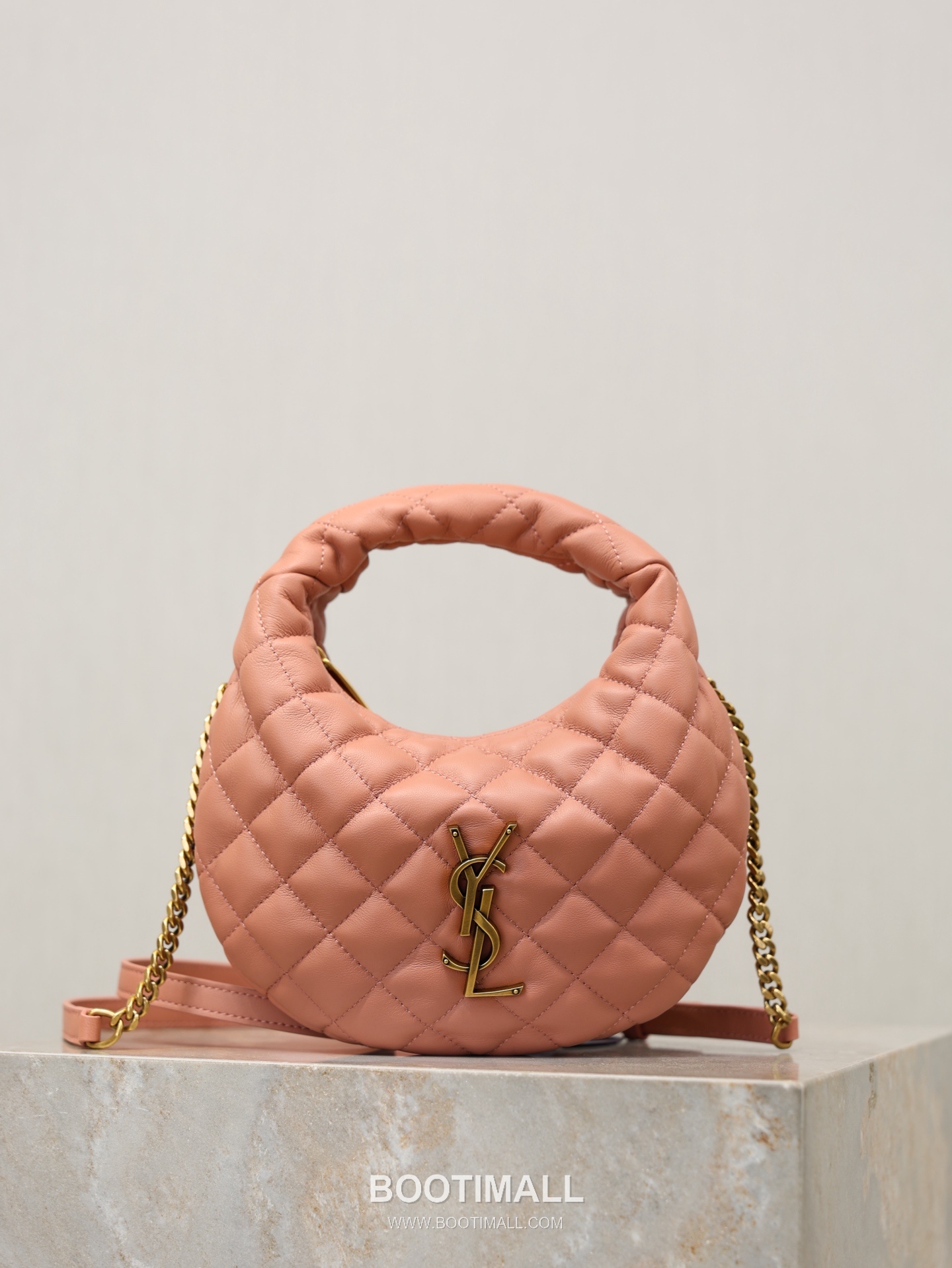 Saint Laurent Icarino Mini Hobo Lambskin Leather Chain 생로랑 이카리노 미니 호보 램스킨 블랙 체인 크로스 숄더백 871329 19cm 1