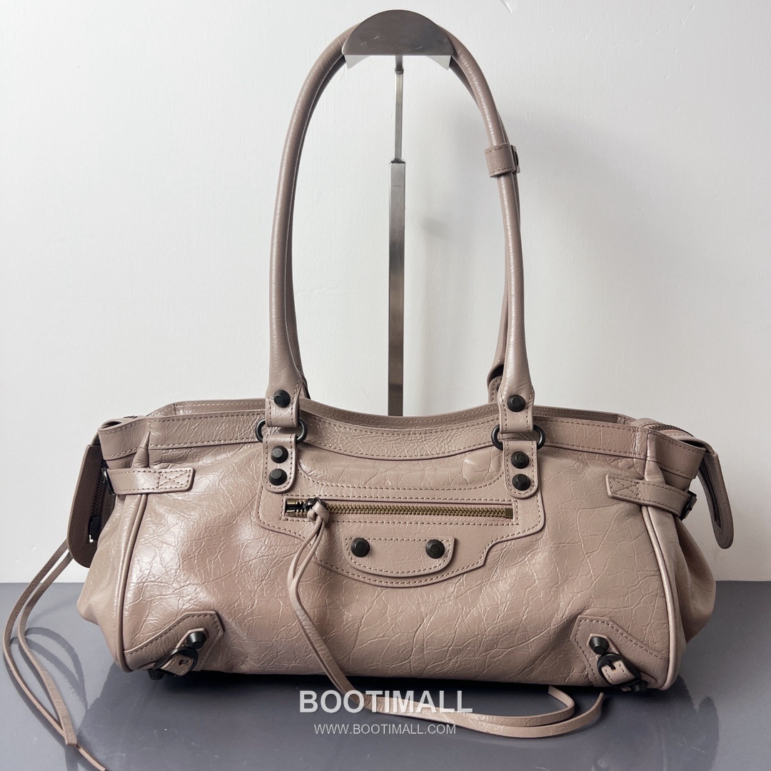 Balenciaga Le City East West Lambskin Leather Shoulder Top Handle Bag 발렌시아가 르 시티 이스트웨스트 램스킨 베이지 숄더 탑핸들백 8820 39.8cm 1