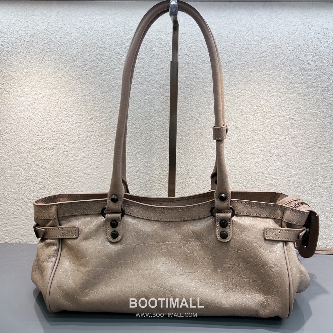 Balenciaga Le City East West Lambskin Leather Shoulder Top Handle Bag 발렌시아가 르 시티 이스트웨스트 램스킨 베이지 숄더 탑핸들백 8820 39.8cm 3