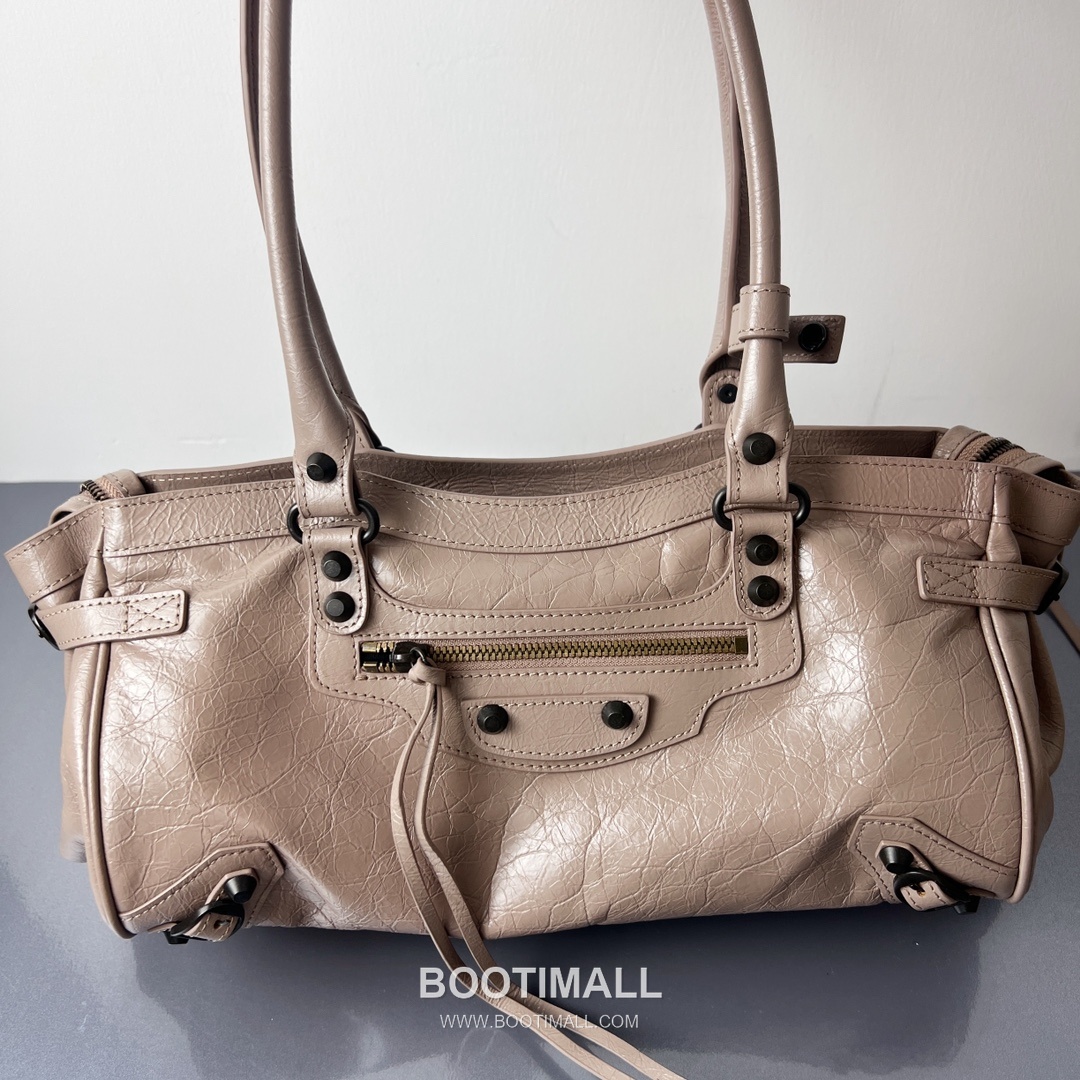 Balenciaga Le City East West Lambskin Leather Shoulder Top Handle Bag 발렌시아가 르 시티 이스트웨스트 램스킨 베이지 숄더 탑핸들백 8820 39.8cm 4