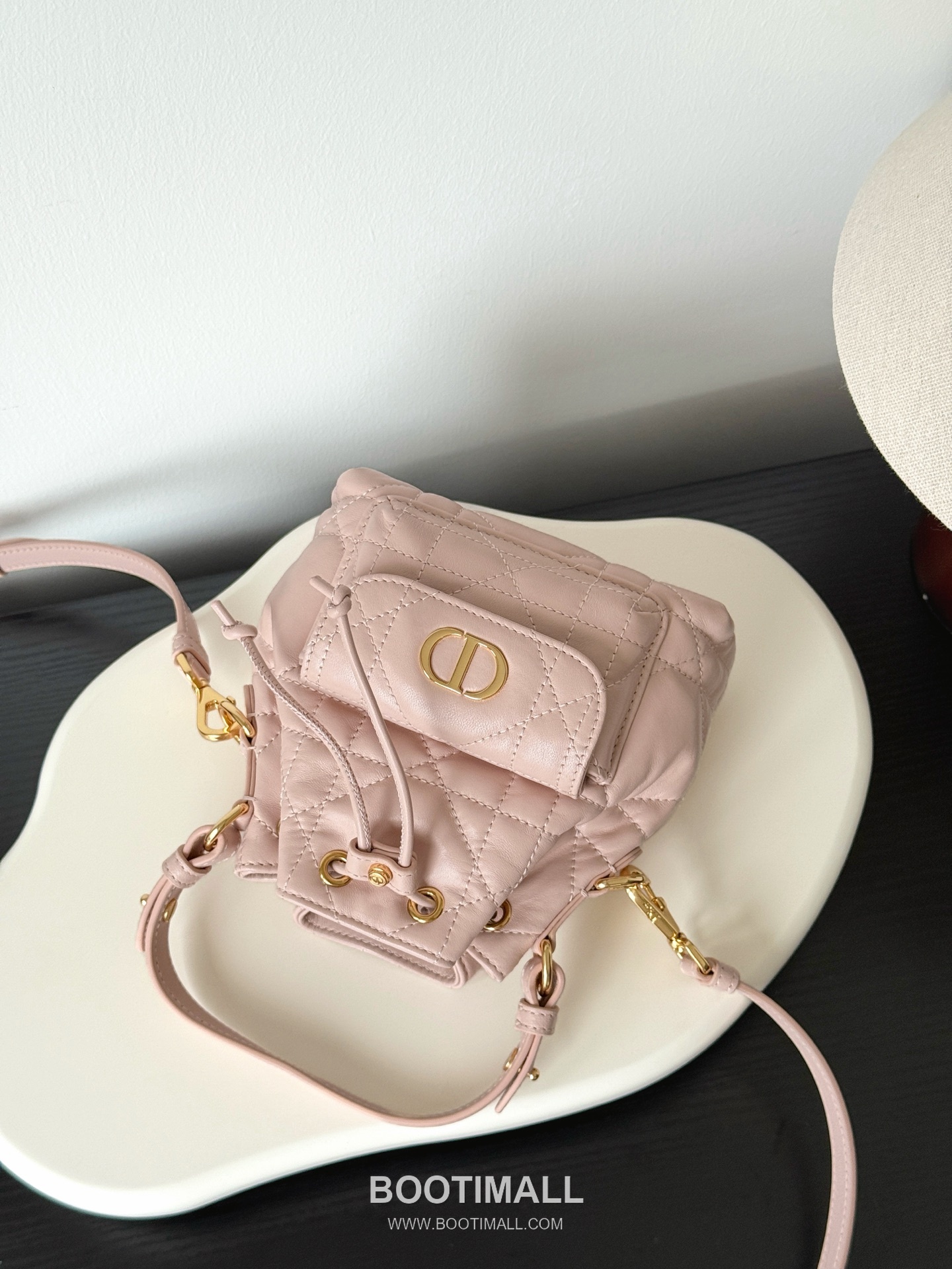 Dior Caro Bucket Lambskin Leather Crossbody Shoulder Bag 디올 카로 버킷 램스킨 블랙 크로스 숄더백 20cm 4