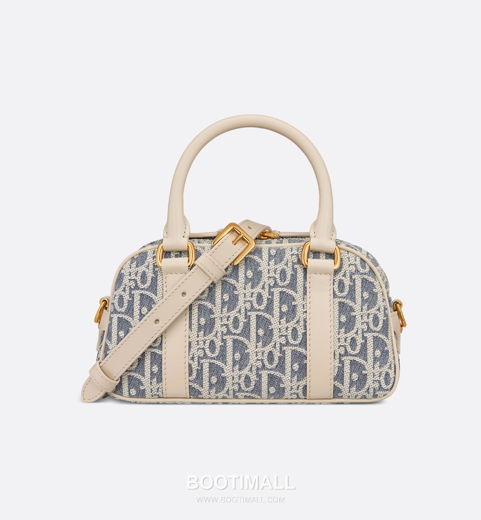 Dior D-Vibe Mini Bowling Raffia Cotton Denim Canvas Top Handle Crossbody Bag 디올 디바이브 미니 보울링 라피아 코튼 데님 블루 탑핸들 크로스백 2388 20.5cm 6