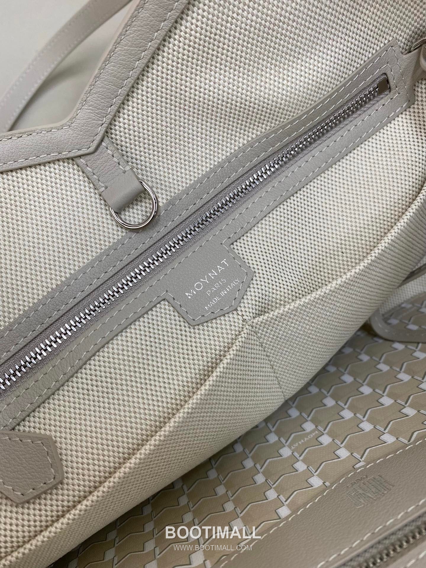 Moynat M Canvas Tote Canvas Leather Trim Tote Bag 모이나 M 캔버스 그레이 토트백 C13001m 39cm 12