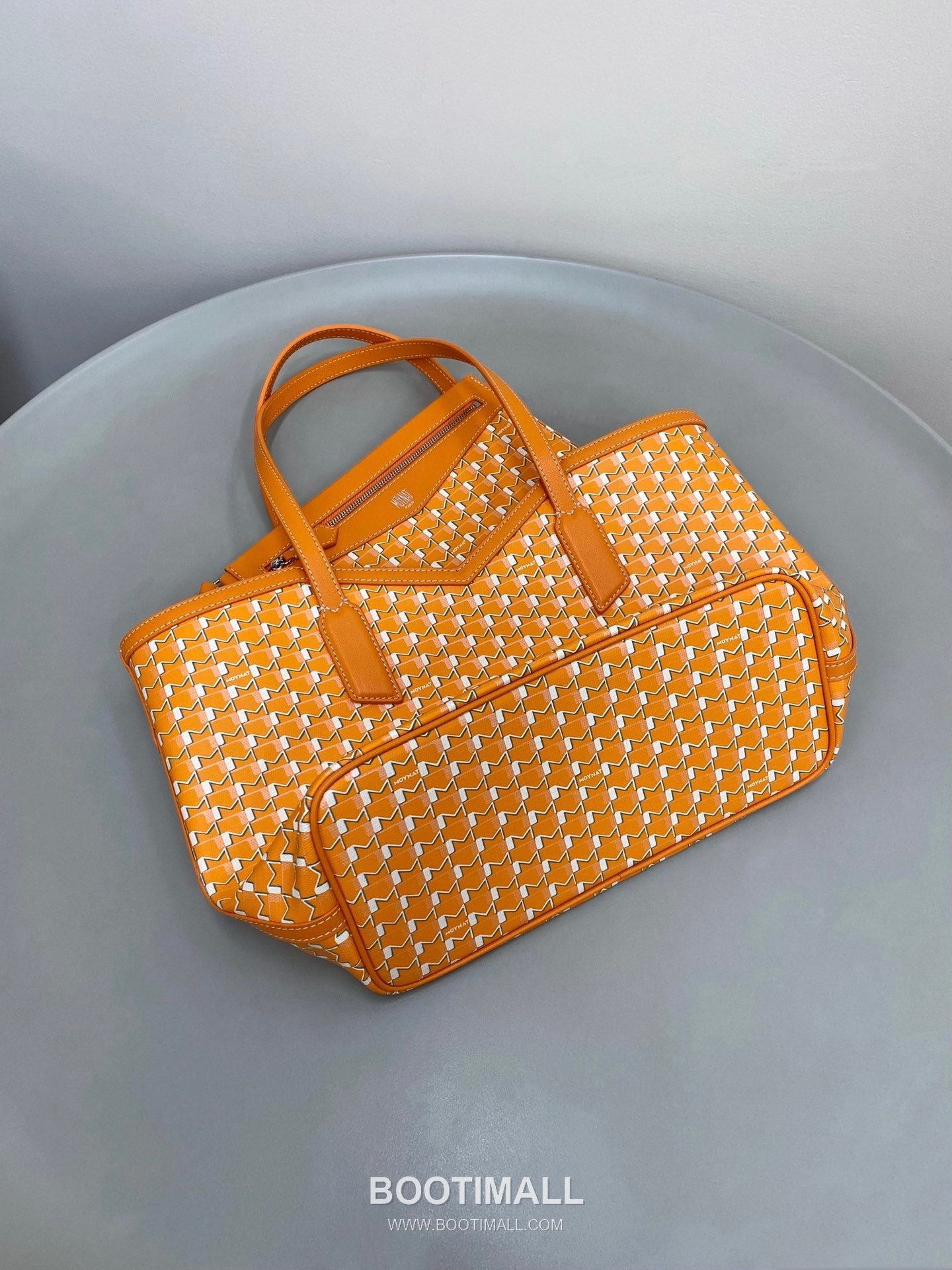 Moynat M Canvas Tote Canvas Leather Trim Tote Bag 모이나 M 캔버스 그레이 토트백 C13001m 39cm 7