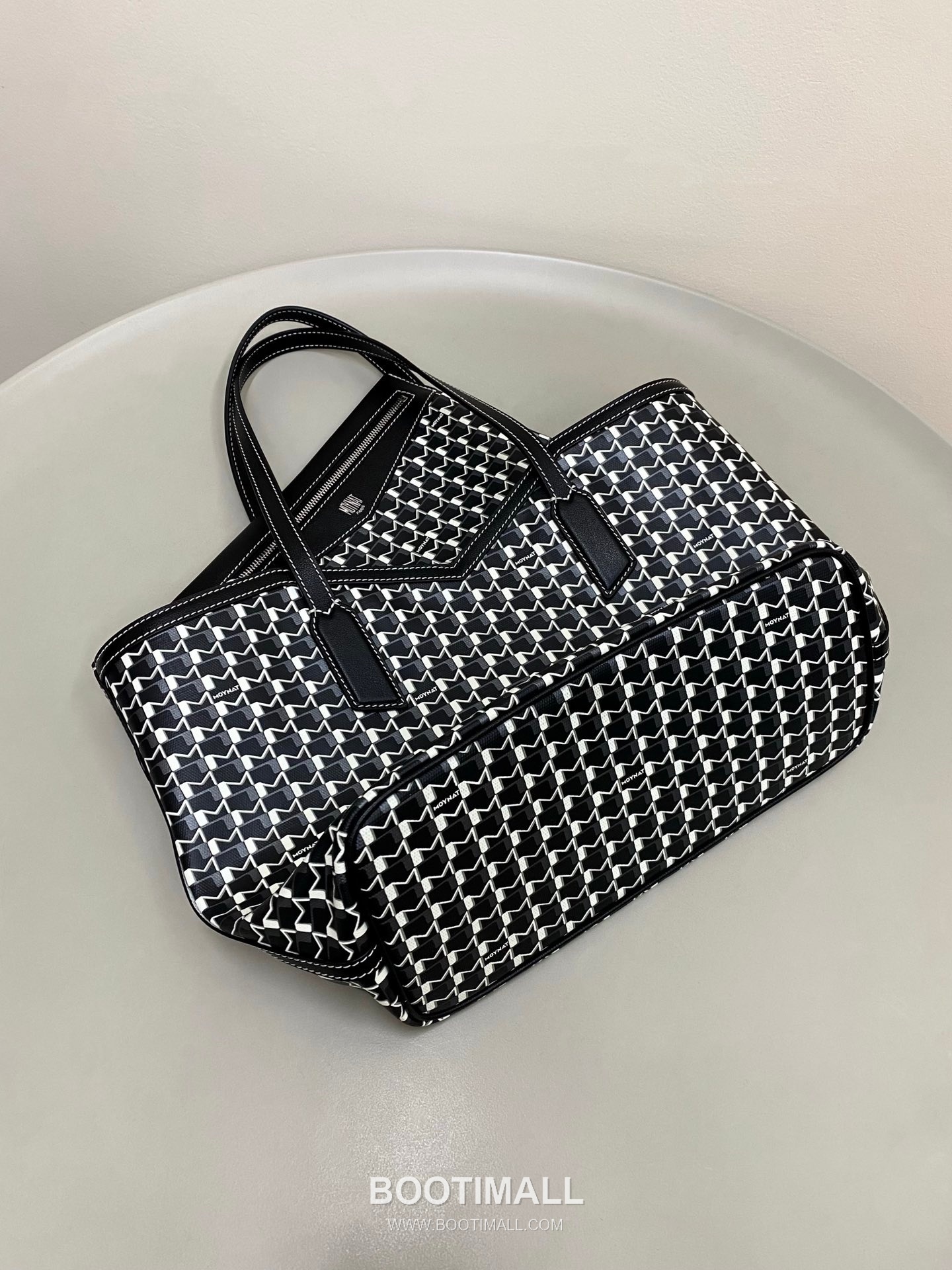 Moynat M Canvas Tote Canvas Leather Trim Tote Bag 모이나 M 캔버스 그레이 토트백 C13001m 39cm 6