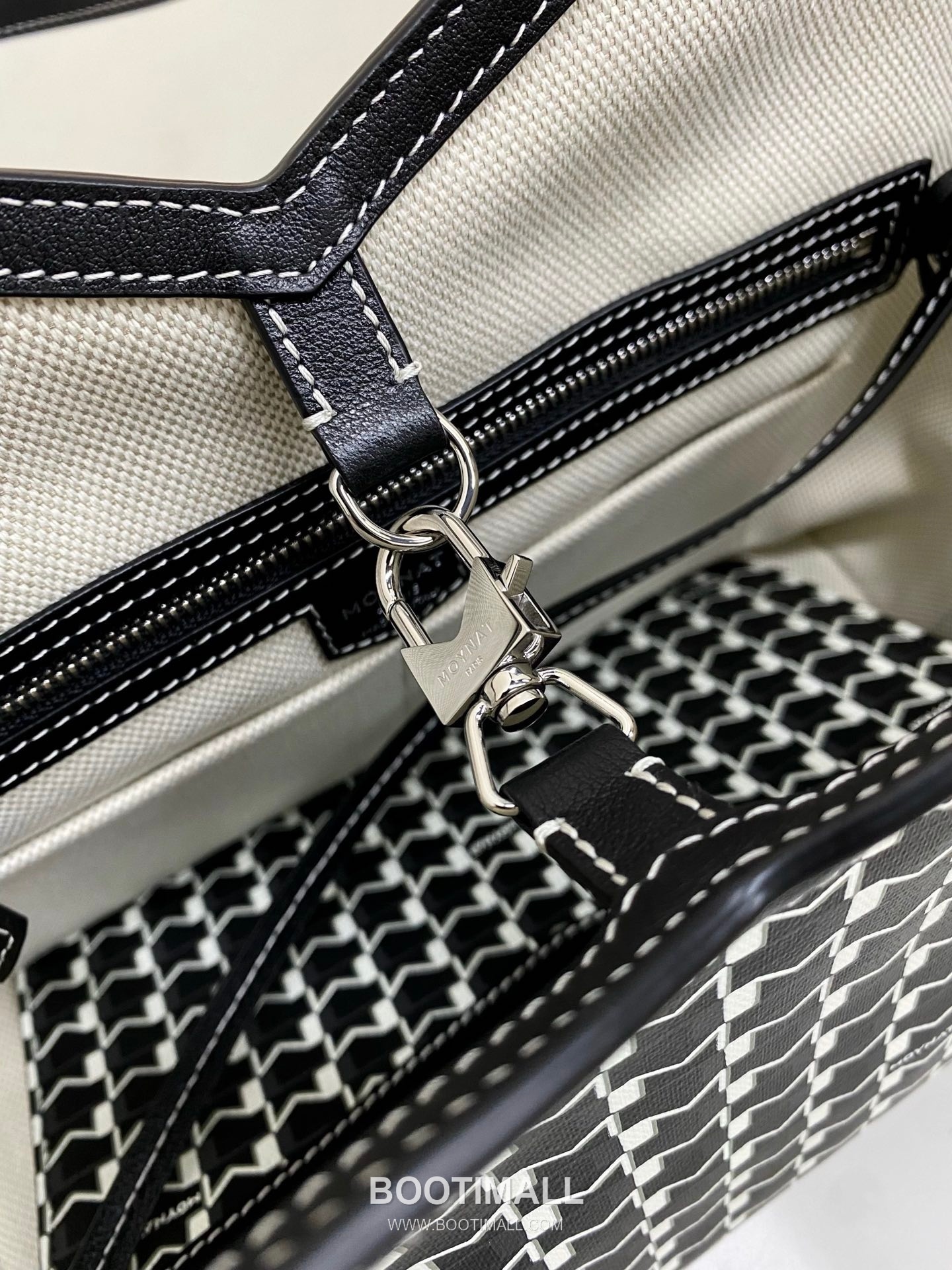 Moynat M Canvas Tote Canvas Leather Trim Tote Bag 모이나 M 캔버스 그레이 토트백 C13001m 39cm 8