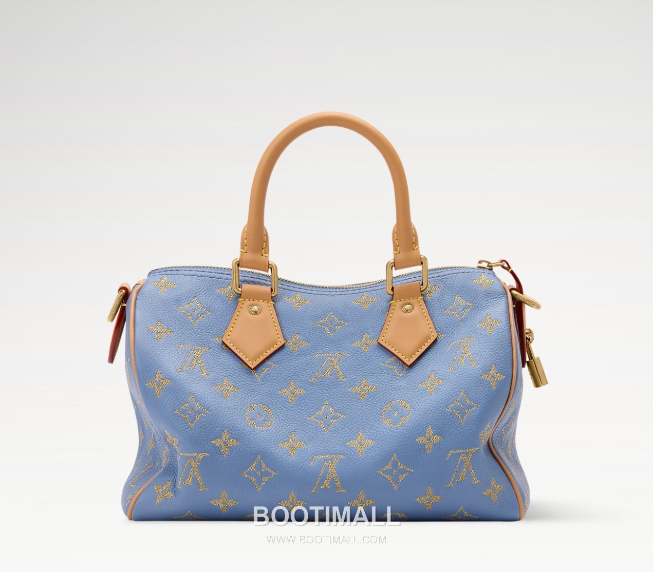 Louis Vuitton Speedy P9 Bandouliere Calfskin Leather Embroidery Top Handle Bag 루이비통 스피디 P9 반둘리에 카프스킨 블루 자수 탑핸들 크로스백 M28080 25cm 4