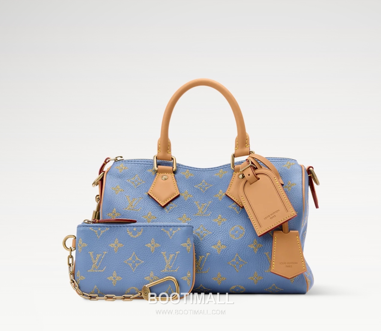 Louis Vuitton Speedy P9 Bandouliere Calfskin Leather Embroidery Top Handle Bag 루이비통 스피디 P9 반둘리에 카프스킨 블루 자수 탑핸들 크로스백 M28080 25cm 5