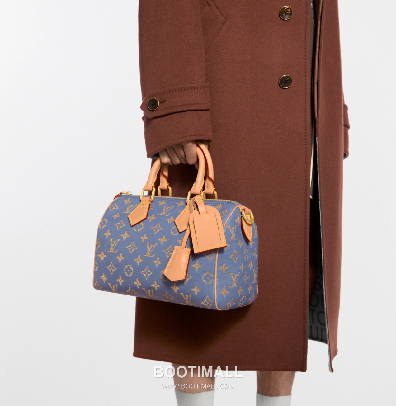 Louis Vuitton Speedy P9 Bandouliere Calfskin Leather Embroidery Top Handle Bag 루이비통 스피디 P9 반둘리에 카프스킨 블루 자수 탑핸들 크로스백 M28080 25cm 6