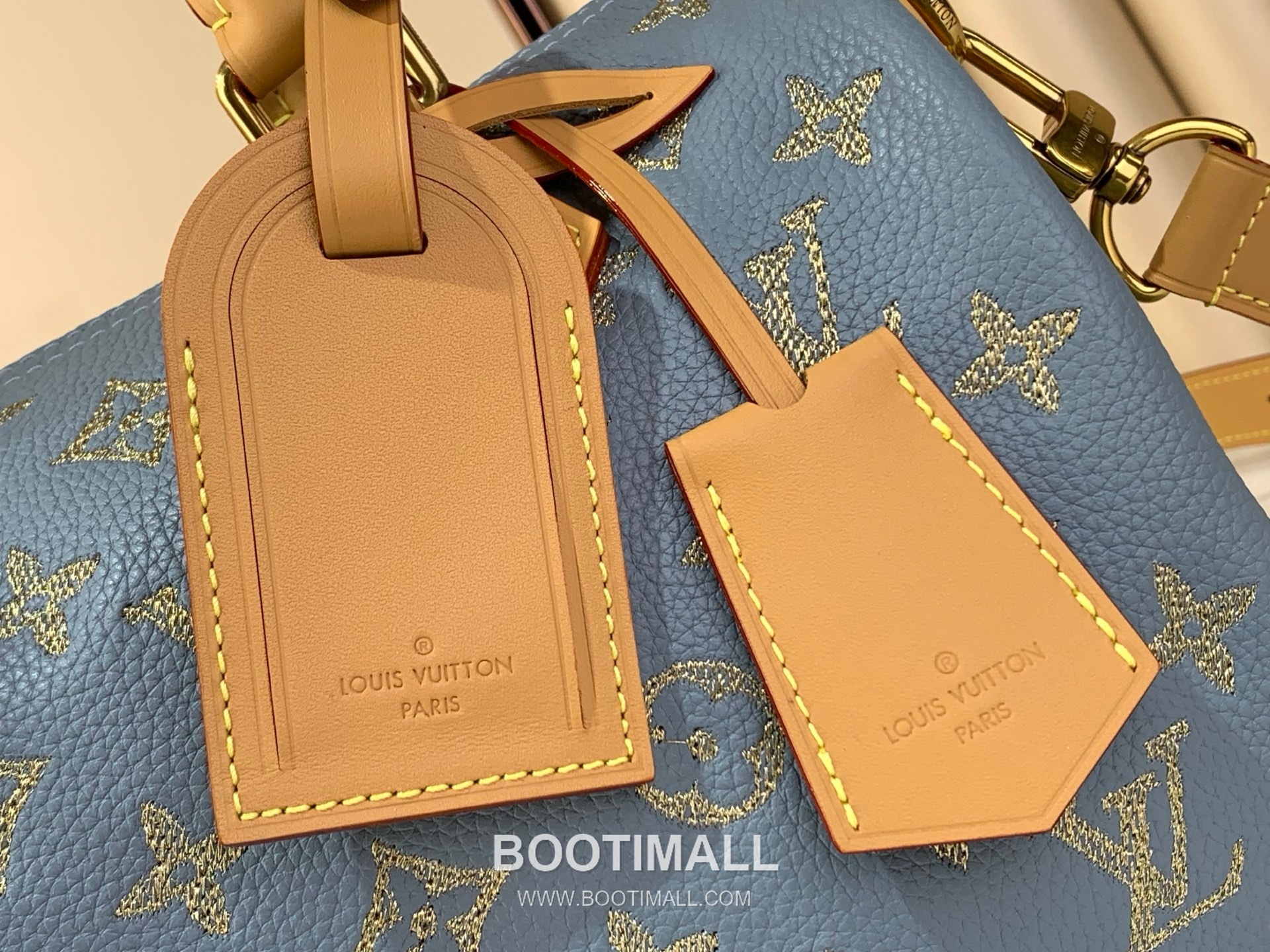 Louis Vuitton Speedy P9 Bandouliere Calfskin Leather Embroidery Top Handle Bag 루이비통 스피디 P9 반둘리에 카프스킨 블루 자수 탑핸들 크로스백 M28080 25cm 12