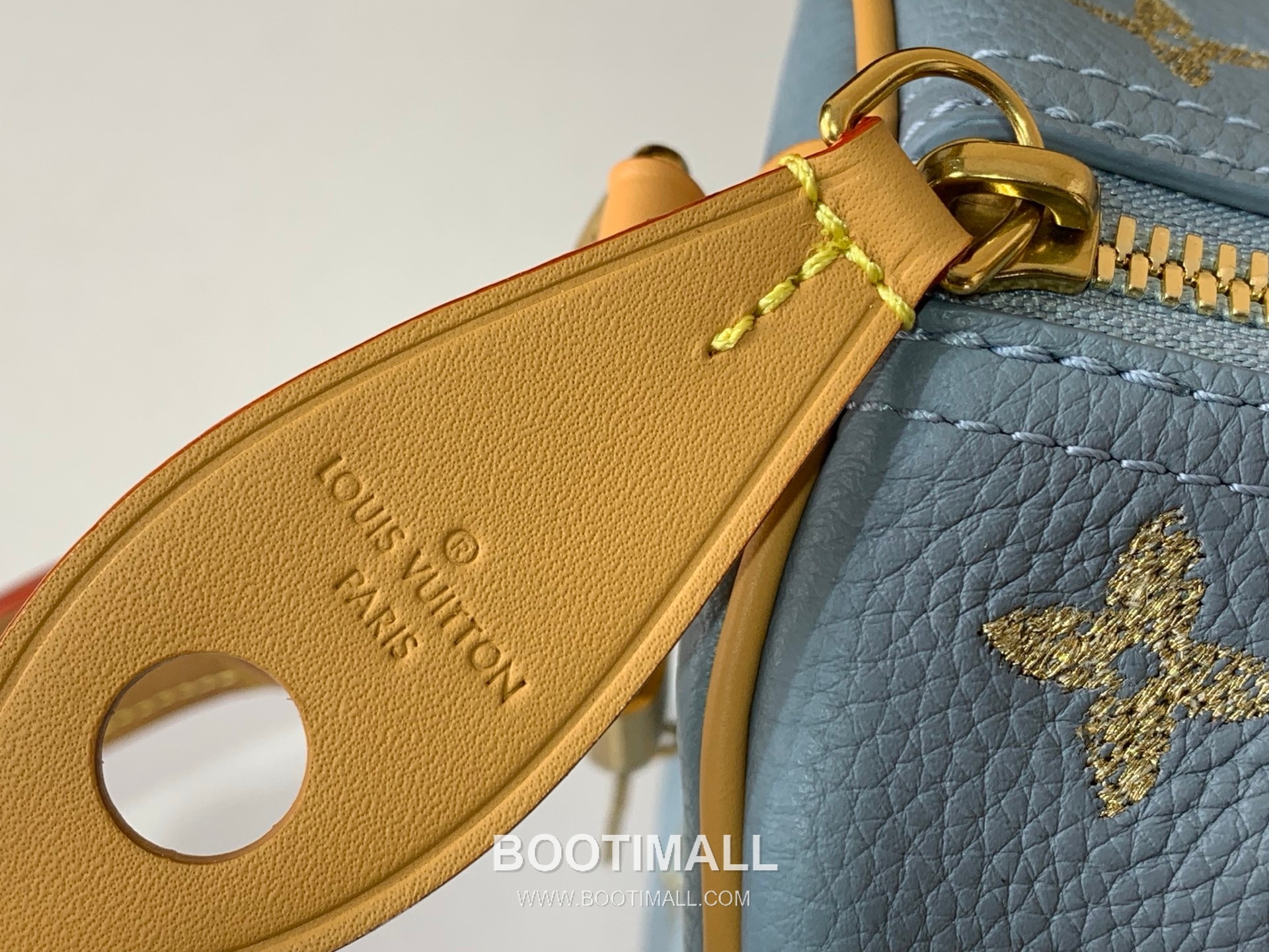 Louis Vuitton Speedy P9 Bandouliere Calfskin Leather Embroidery Top Handle Bag 루이비통 스피디 P9 반둘리에 카프스킨 블루 자수 탑핸들 크로스백 M28080 25cm 17