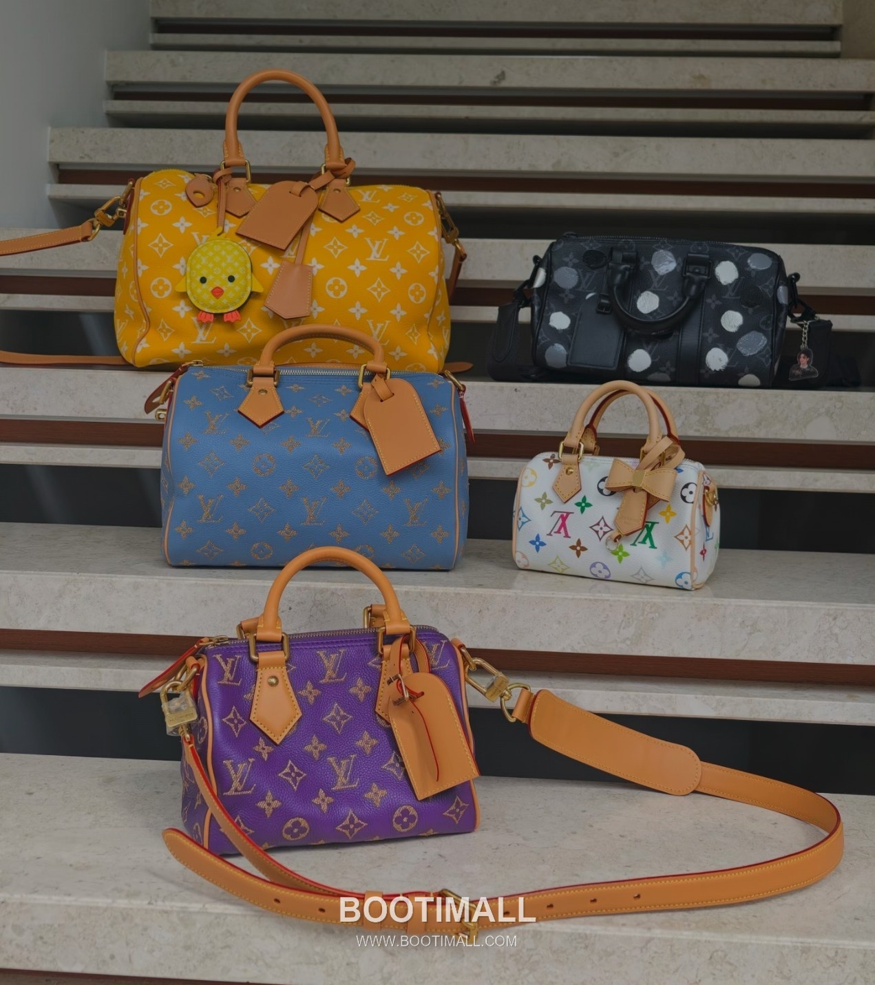 Louis Vuitton Speedy P9 Bandouliere Calfskin Leather Embroidery Top Handle Bag 루이비통 스피디 P9 반둘리에 카프스킨 블루 자수 탑핸들 크로스백 M28080 25cm 25