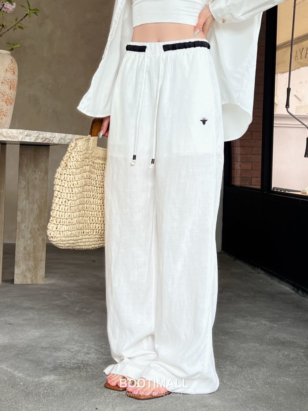 Dior SS26 Linen Straight Fit Pants 디올 SS26 린넨 스트레이트핏 블랙 팬츠 5