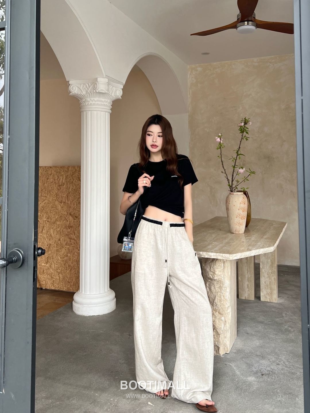 Dior SS26 Linen Straight Fit Pants 디올 SS26 린넨 스트레이트핏 블랙 팬츠 2