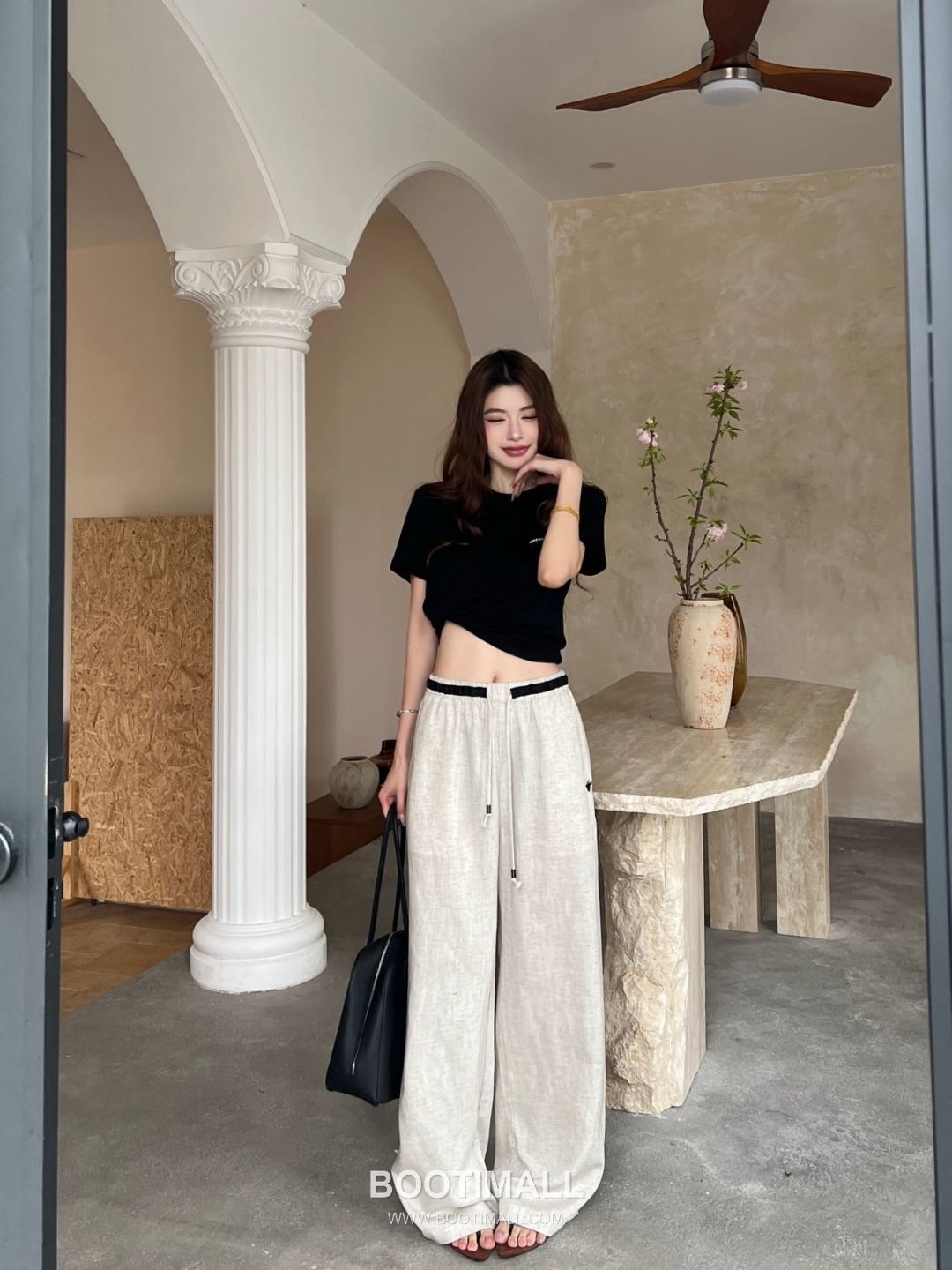 Dior SS26 Linen Straight Fit Pants 디올 SS26 린넨 스트레이트핏 블랙 팬츠 3