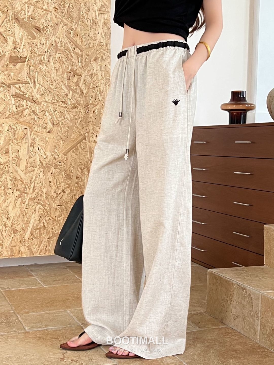 Dior SS26 Linen Straight Fit Pants 디올 SS26 린넨 스트레이트핏 블랙 팬츠 5