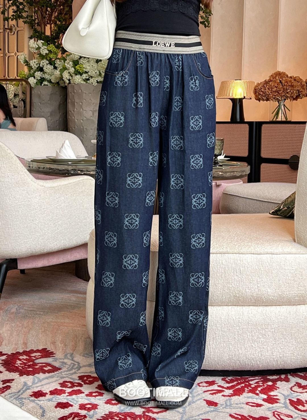 Loewe SS26 Cotton Texture Straight Fit Pants 로에베 SS26 코튼 텍스처 스트레이트핏 블랙 팬츠 6