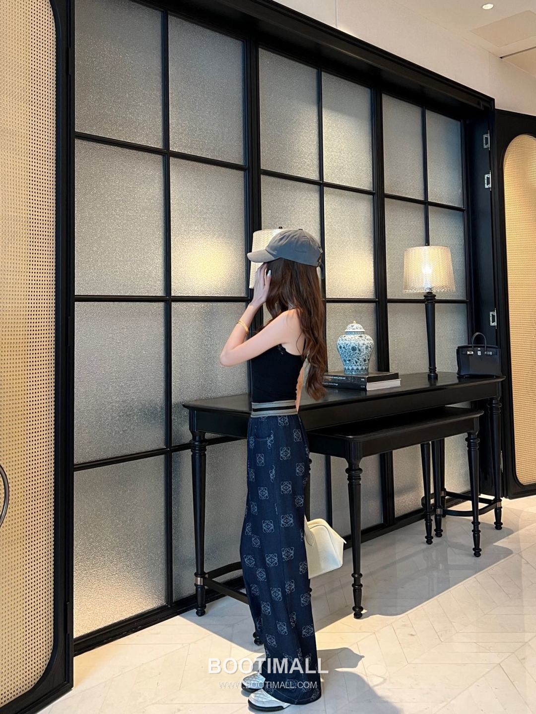 Loewe SS26 Cotton Texture Straight Fit Pants 로에베 SS26 코튼 텍스처 스트레이트핏 블랙 팬츠 7