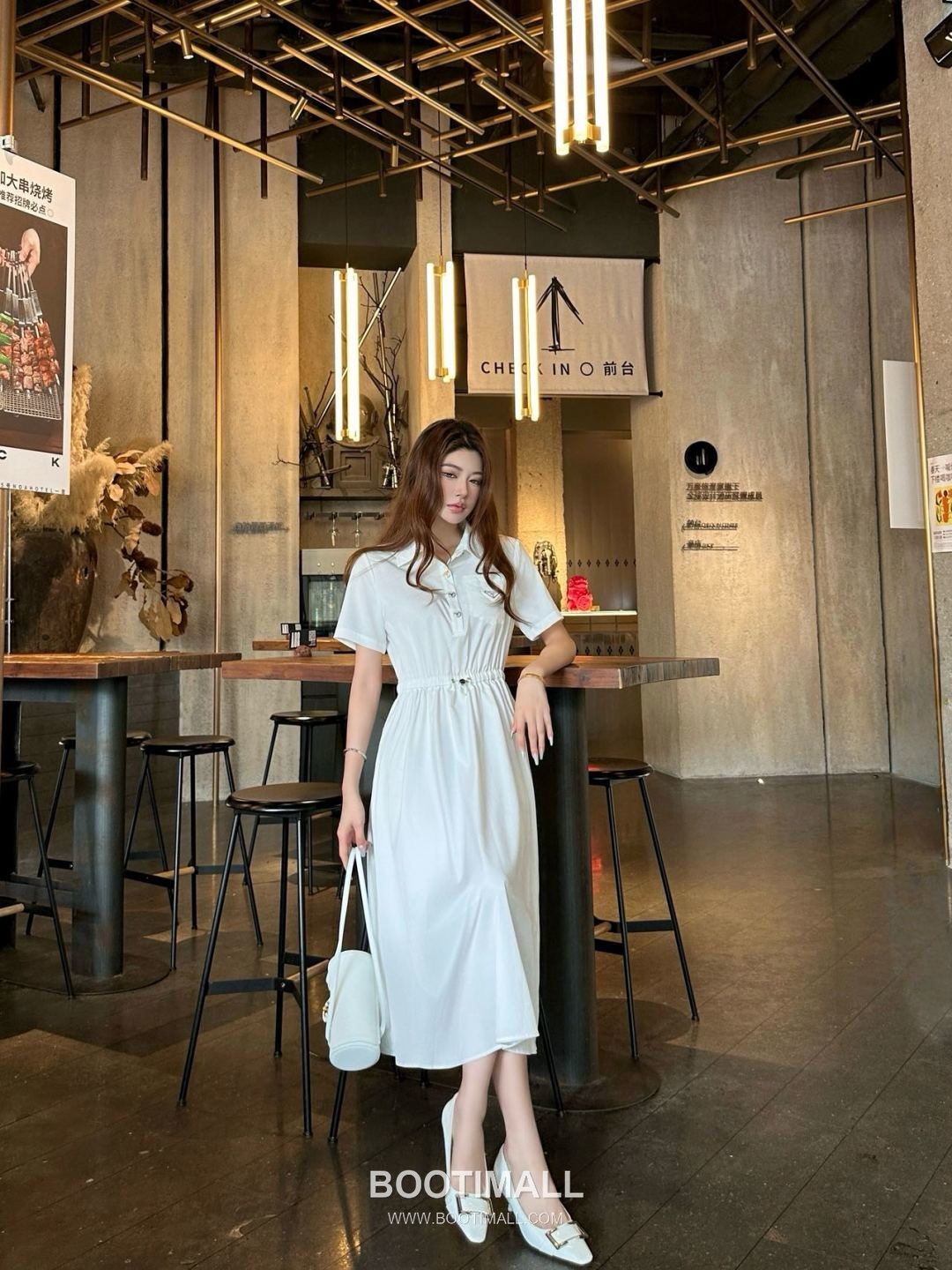 Prada SS26 Polyester Adjustable Waist Logo Sleeve One Piece 프라다 SS26 폴리에스터 허리조절 로고 슬리브 블랙 원피스 3