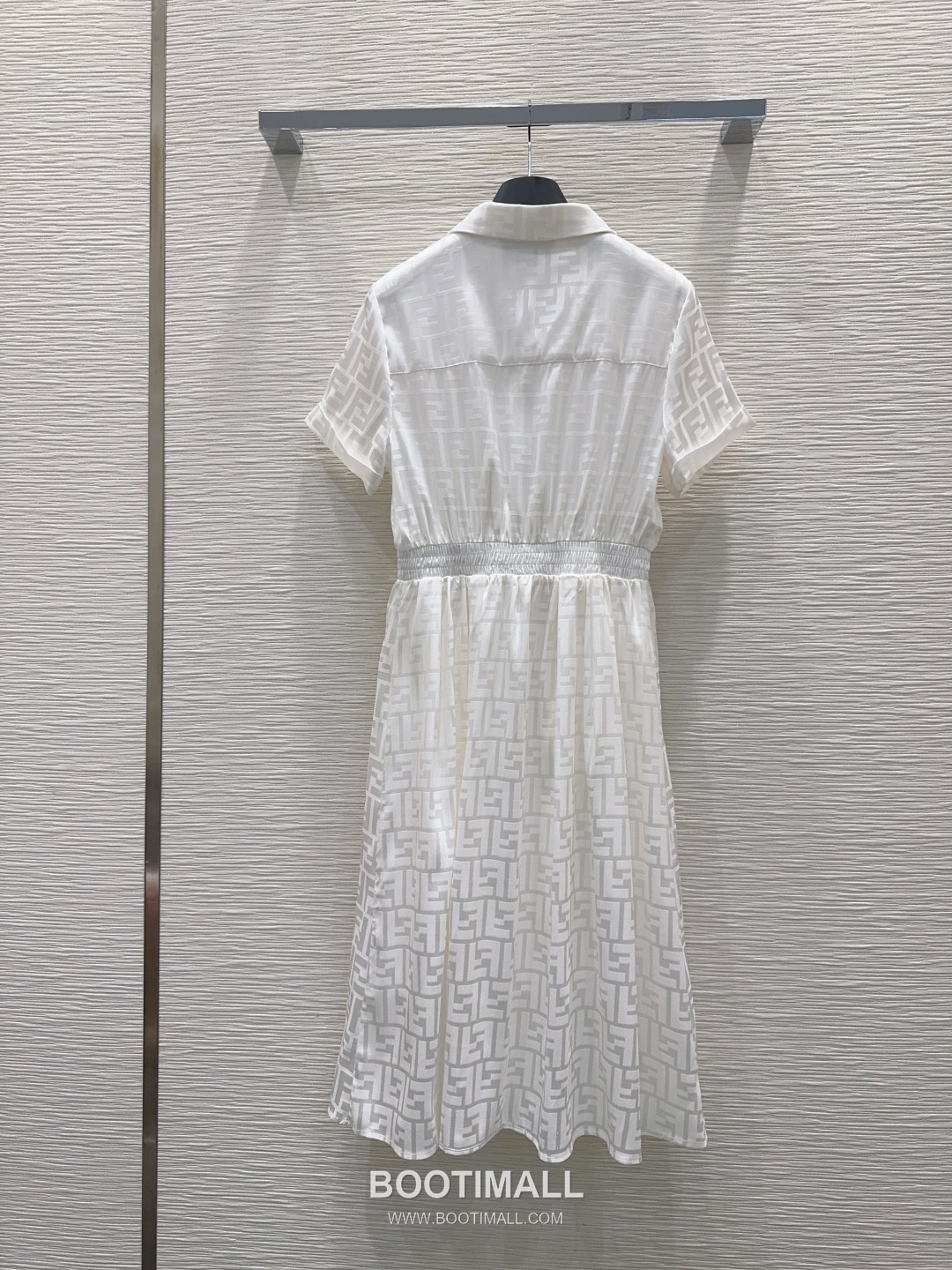 Fendi SS26 Acetate Jacquard Zip Collar Short Sleeve One Piece 펜디 SS26 아세테이트 자카드 집업 카라 블랙 원피스 18