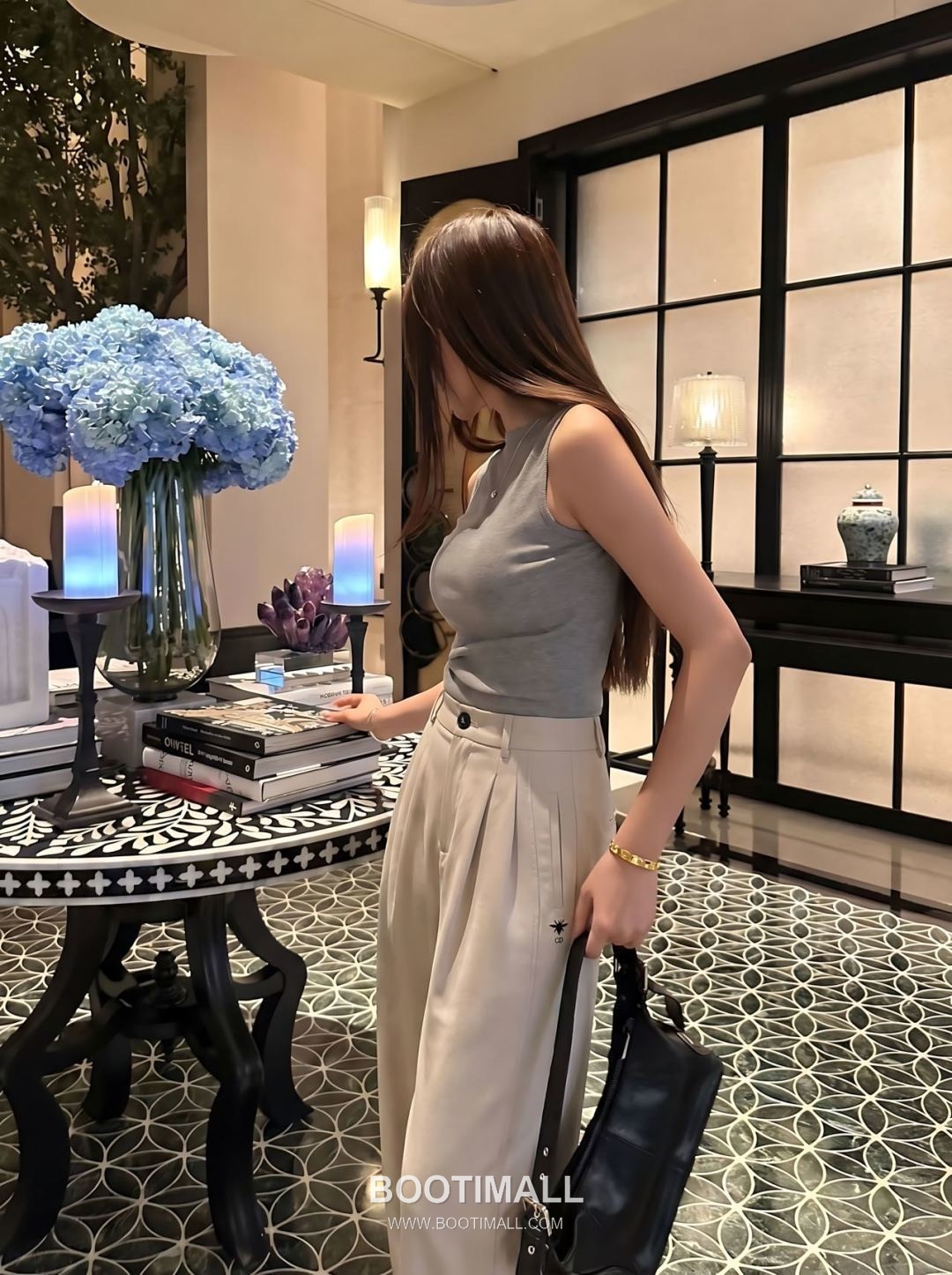 Dior SS26 Cotton Texture Straight Fit Pants 디올 SS26 코튼 텍스처 스트레이트핏 블랙 팬츠 2