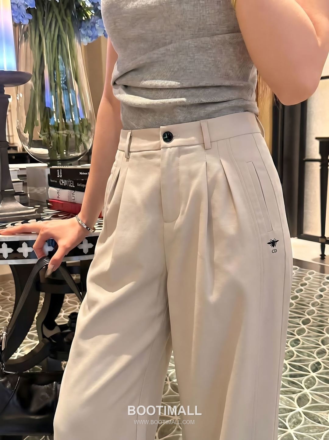 Dior SS26 Cotton Texture Straight Fit Pants 디올 SS26 코튼 텍스처 스트레이트핏 블랙 팬츠 4