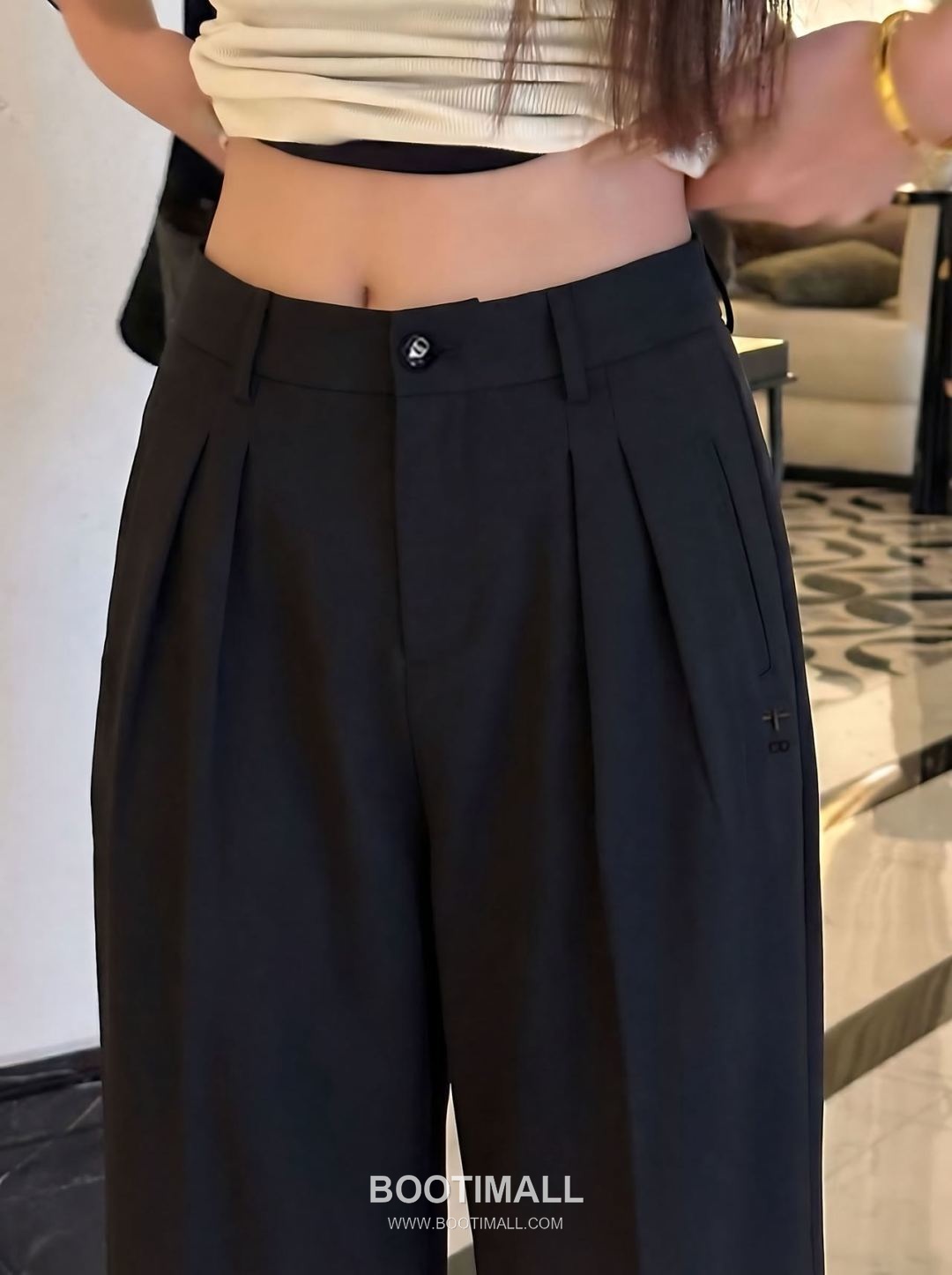 Dior SS26 Cotton Texture Straight Fit Pants 디올 SS26 코튼 텍스처 스트레이트핏 블랙 팬츠 4