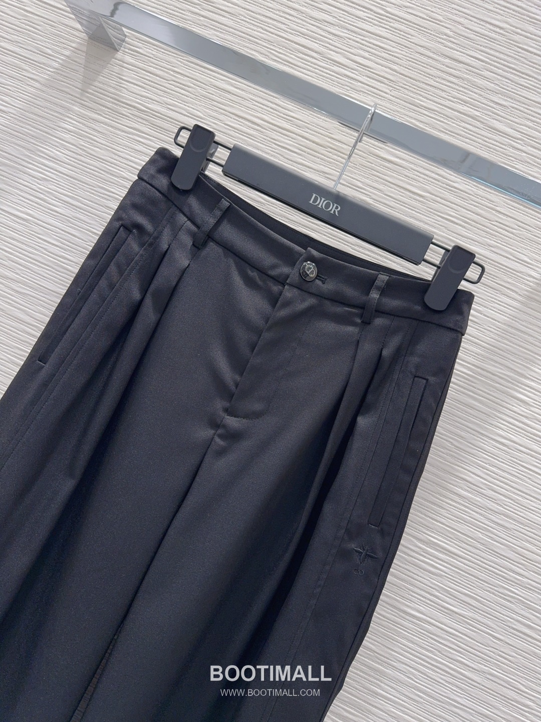 Dior SS26 Cotton Texture Straight Fit Pants 디올 SS26 코튼 텍스처 스트레이트핏 블랙 팬츠 9