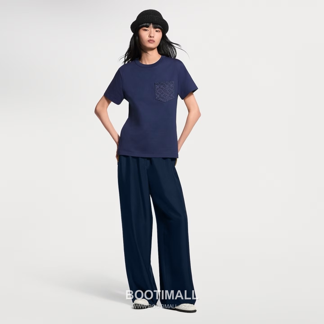 Louis Vuitton SS26 Cotton Logo Print T-Shirt 루이비통 SS26 코튼 로고 프린트 블랙 티셔츠 22