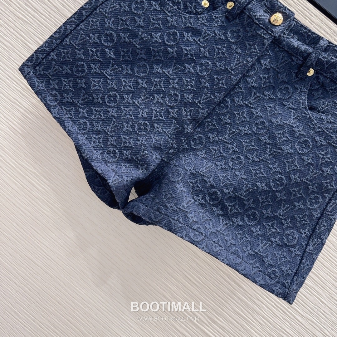 Louis Vuitton SS26 Monogram Jacquard Cotton Shorts 루이비통 SS26 모노그램 자카드 코튼 블랙 쇼츠 15