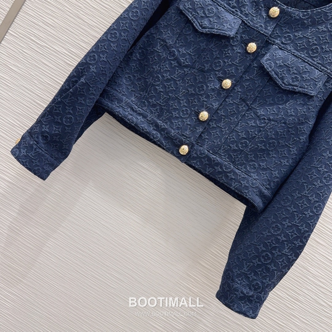 Louis Vuitton SS26 Monogram Jacquard Cotton Zip Jacket 루이비통 SS26 모노그램 자카드 코튼 블랙 재킷 15