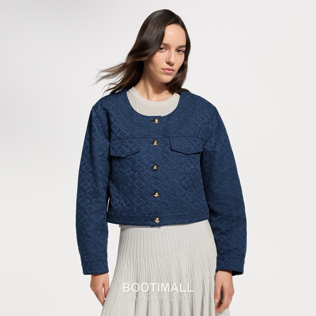 Louis Vuitton SS26 Monogram Jacquard Cotton Zip Jacket 루이비통 SS26 모노그램 자카드 코튼 블랙 재킷 23