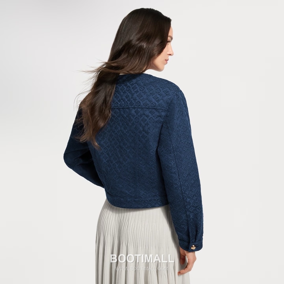 Louis Vuitton SS26 Monogram Jacquard Cotton Zip Jacket 루이비통 SS26 모노그램 자카드 코튼 블랙 재킷 24