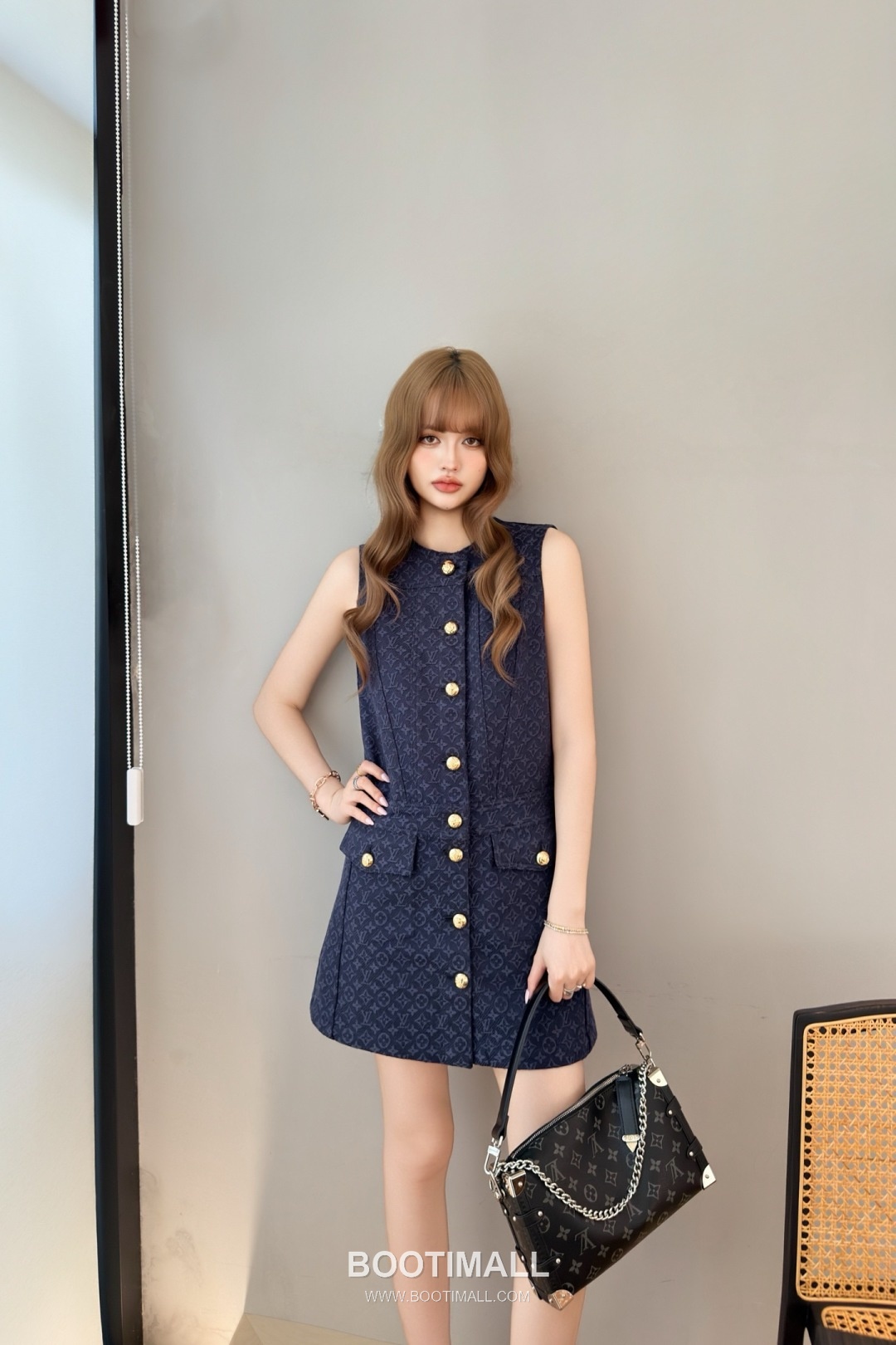 Louis Vuitton SS26 Monogram Jacquard Cotton One Piece 루이비통 SS26 모노그램 자카드 코튼 블랙 원피스 1