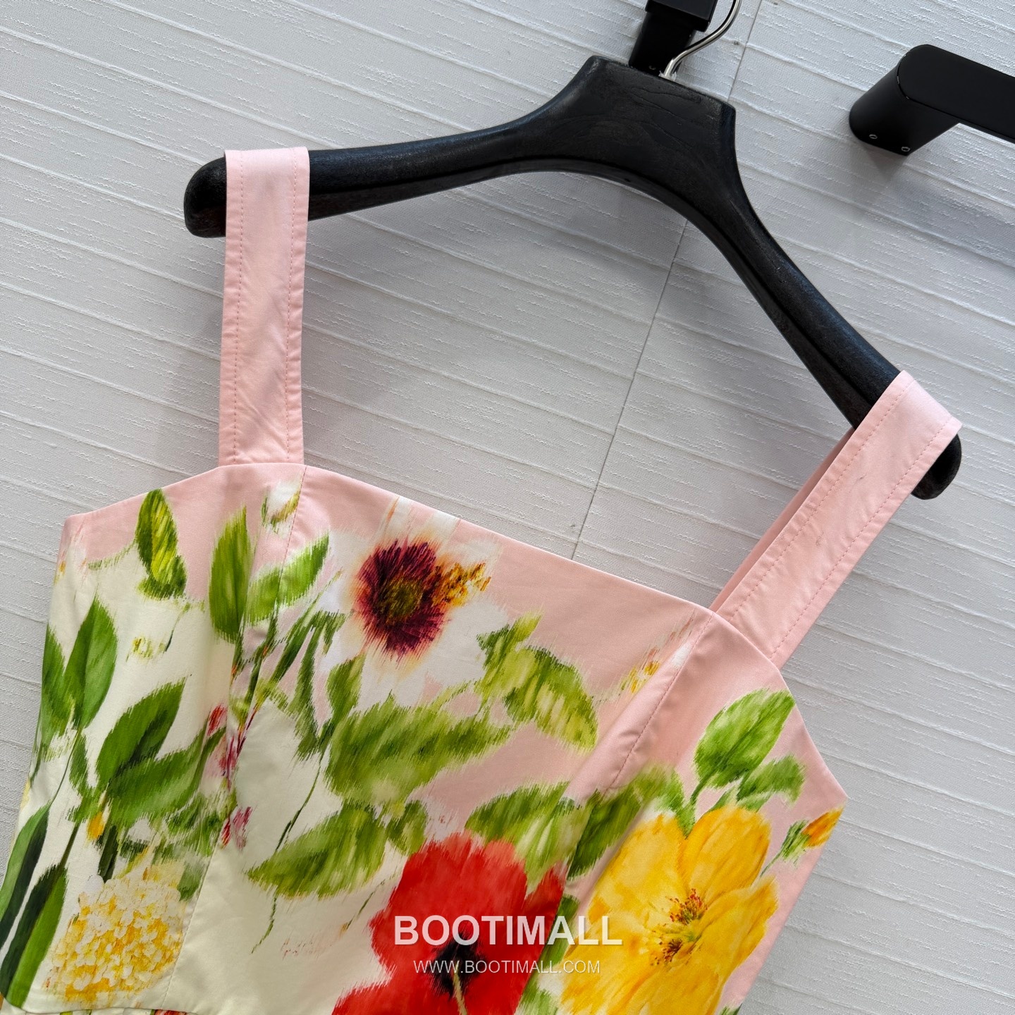 Oscar de la Renta SS26 Cotton Pleated Print Sleeveless One Piece 오스카드라렌타 SS26 코튼 플리츠 프린트 핑크 원피스 9