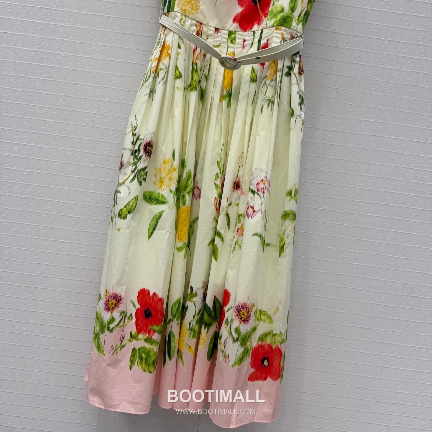 Oscar de la Renta SS26 Cotton Pleated Print Sleeveless One Piece 오스카드라렌타 SS26 코튼 플리츠 프린트 핑크 원피스 12