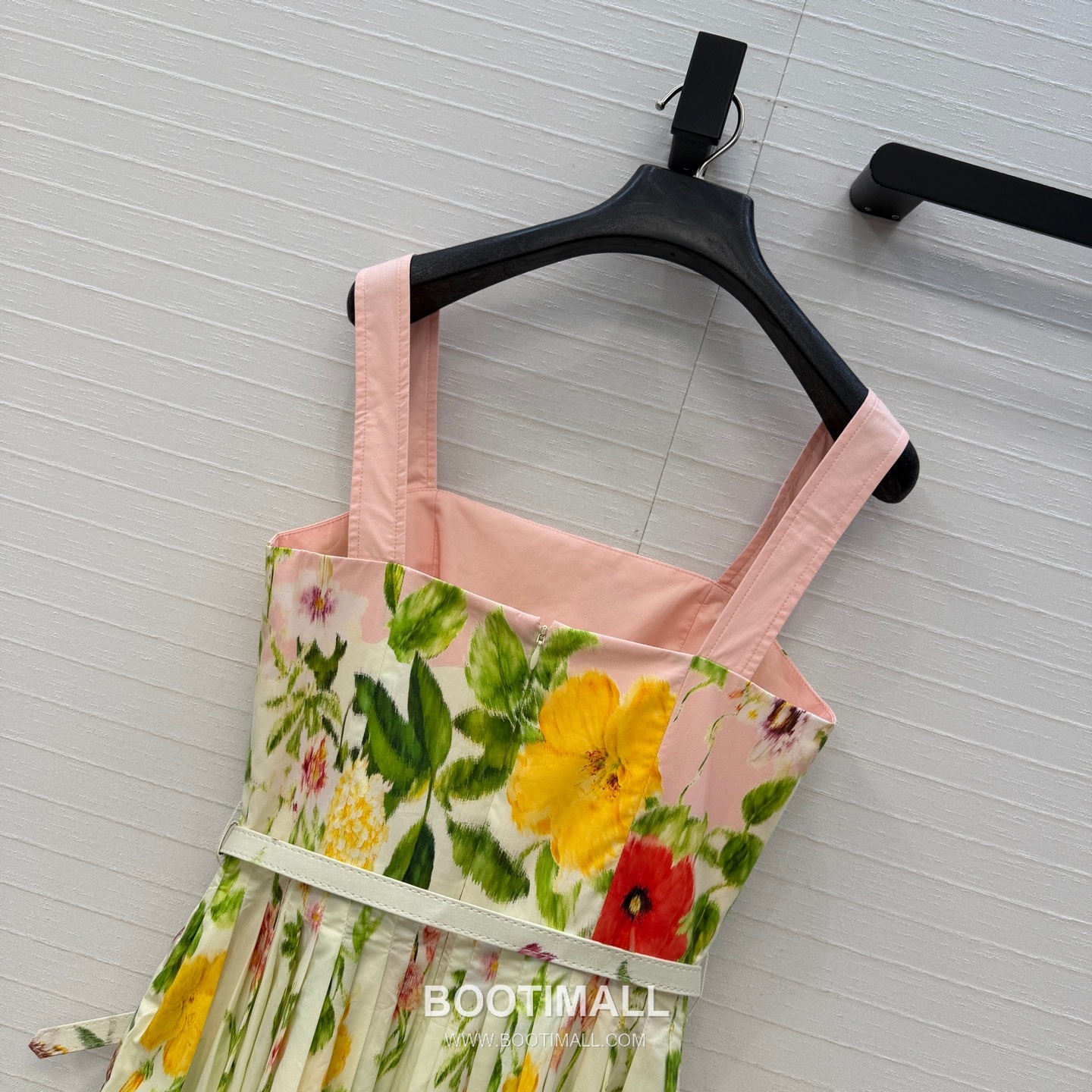 Oscar de la Renta SS26 Cotton Pleated Print Sleeveless One Piece 오스카드라렌타 SS26 코튼 플리츠 프린트 핑크 원피스 15