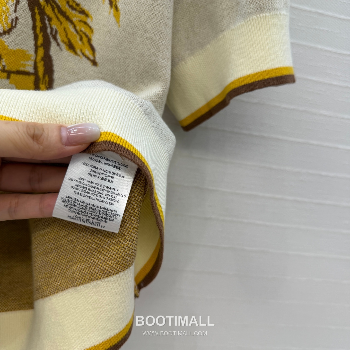 Zimmermann SS26 Knit Jacquard Palm Tree Short Sleeve Shorts Set 짐머만 SS26 니트 자카드 야자수 반팔 브라운 쇼츠 셋업 11