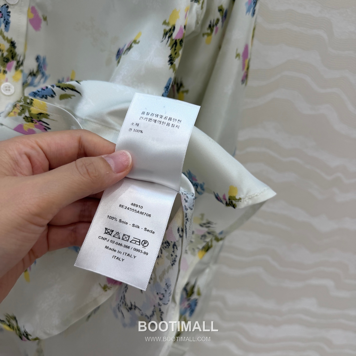 Dior SS26 Silk Twill Floral Print Bow Tie Blouse 디올 SS26 실크 트윌 플라워 프린트 리본 블라우스 화이트 8