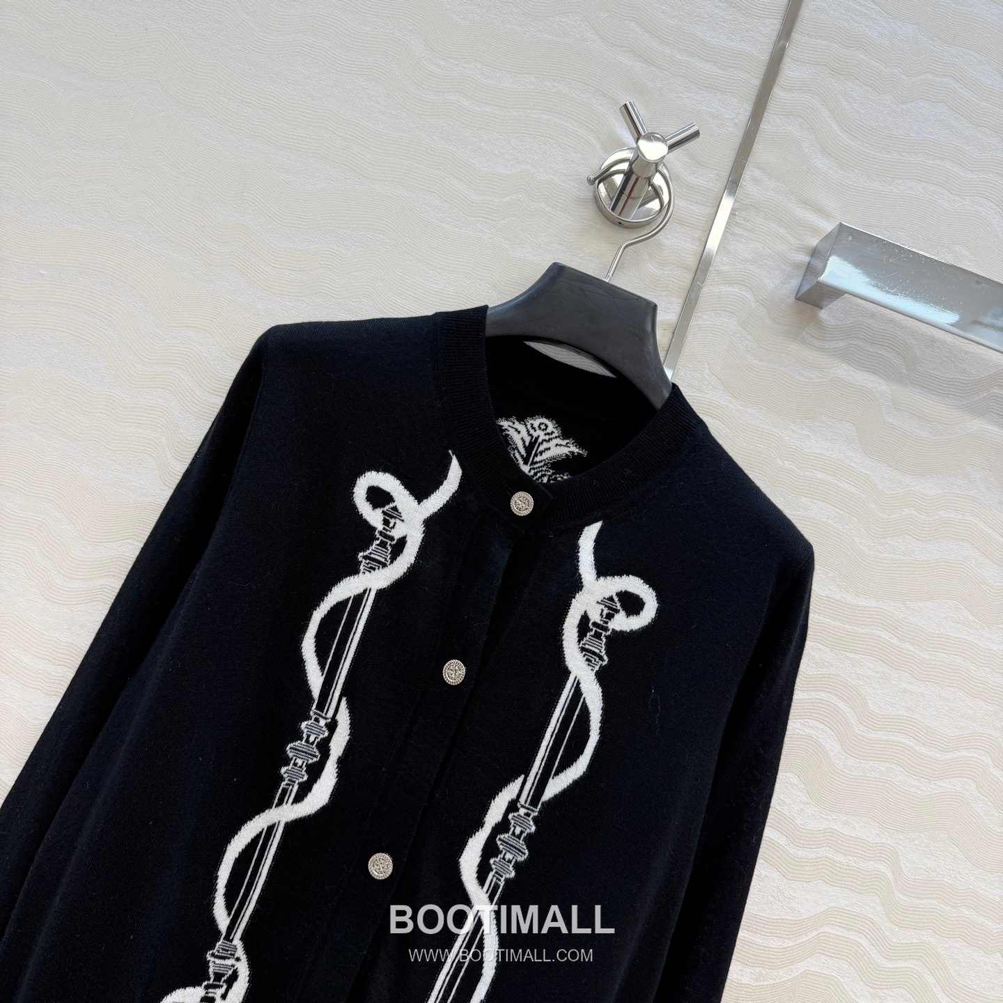 Hermes SS26 Merino Wool Jacquard Knit Cardigan 에르메스 SS26 메리노울 자카드 니트 베이지 가디건 2