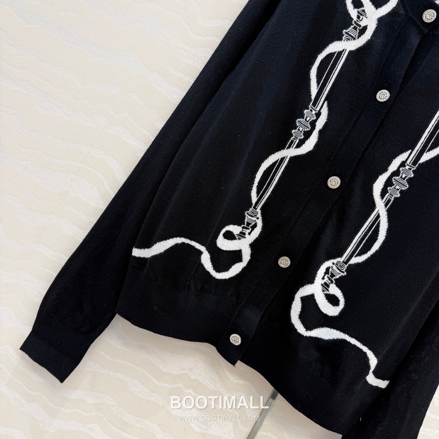 Hermes SS26 Merino Wool Jacquard Knit Cardigan 에르메스 SS26 메리노울 자카드 니트 베이지 가디건 5