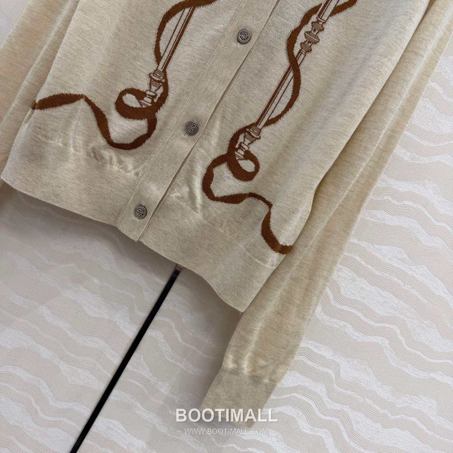 Hermes SS26 Merino Wool Jacquard Knit Cardigan 에르메스 SS26 메리노울 자카드 니트 베이지 가디건 5