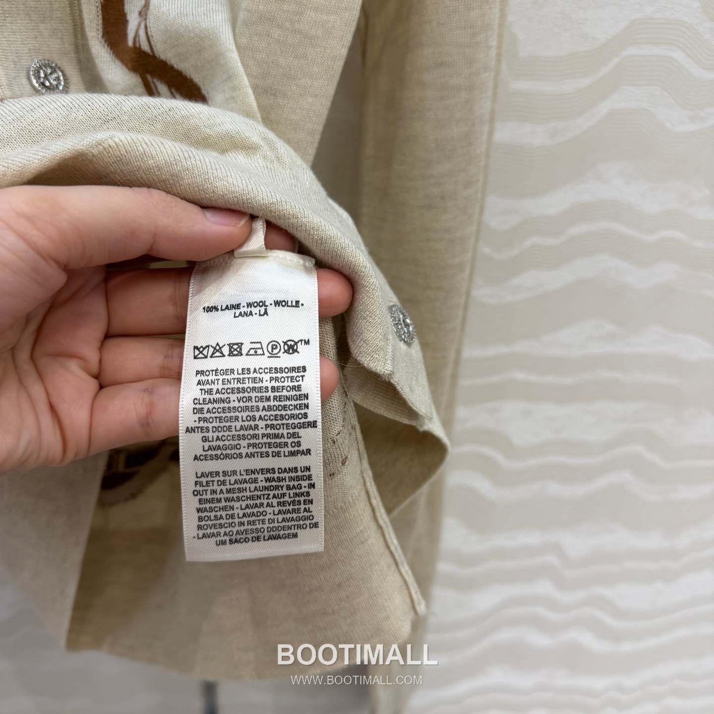 Hermes SS26 Merino Wool Jacquard Knit Cardigan 에르메스 SS26 메리노울 자카드 니트 베이지 가디건 7