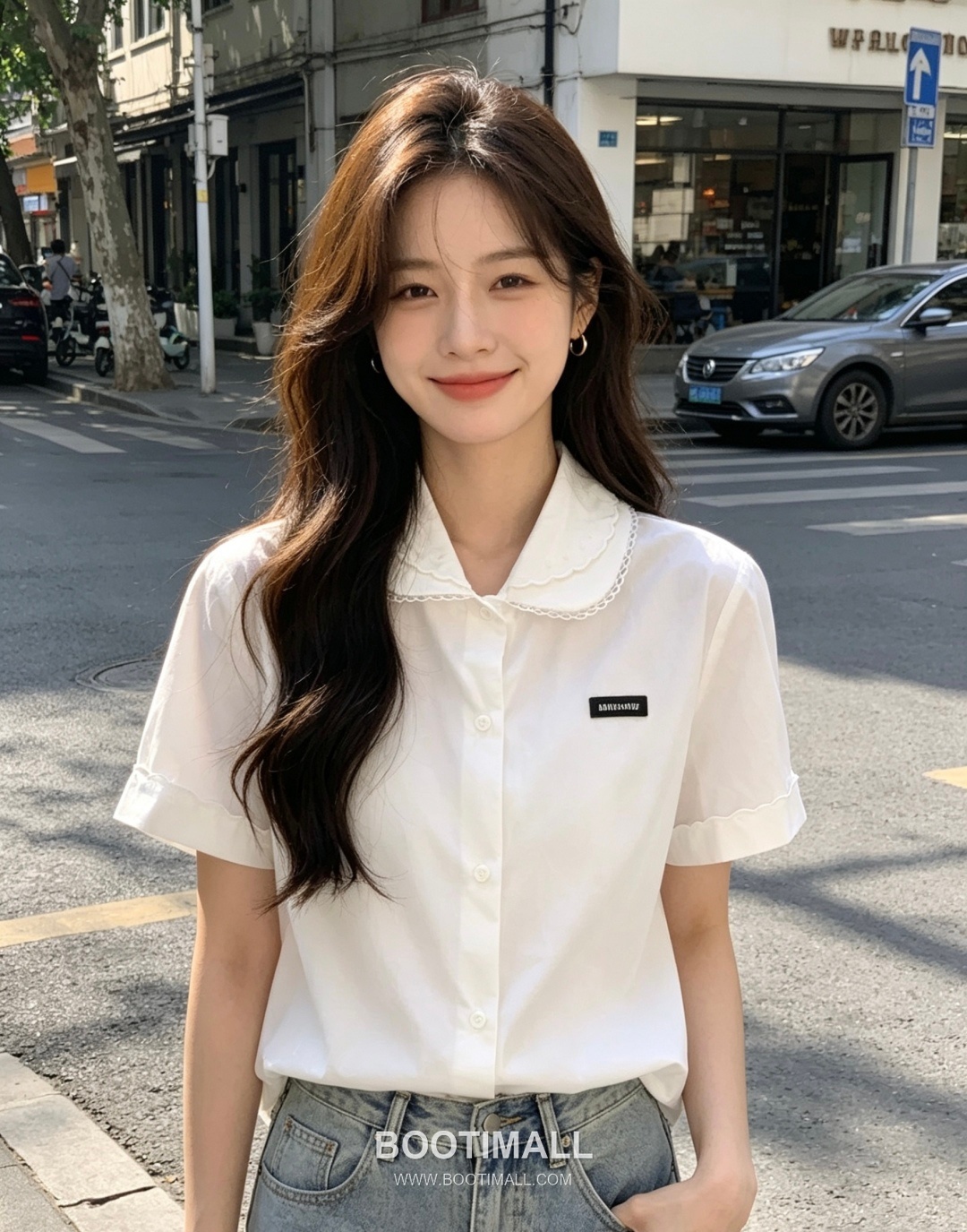 Dior SS26 Cotton Linen Lace Logo Collar Blouse 디올 SS26 코튼 린넨 레이스 로고 화이트 블라우스 3